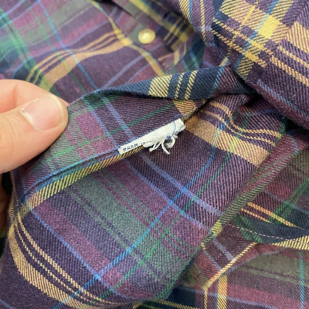 Polo Ralph Lauren Shirt Mens Medium Plaid Woven Long Sleeve 90s Classic Preppy